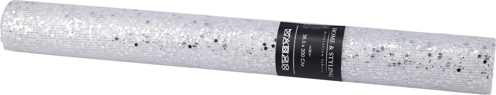 Decostof 38x200cm - Zilver