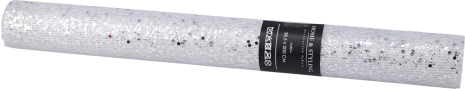 Decostof 38x200cm - Zilver