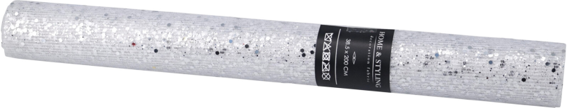 Decostof 38x200cm - Zilver