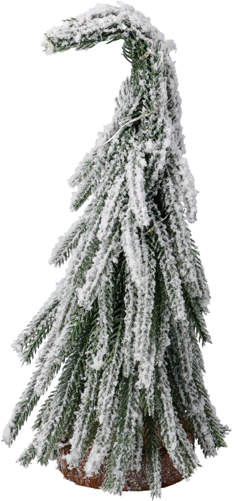 Kerstboom met LED Sneeuw 13x27cm
