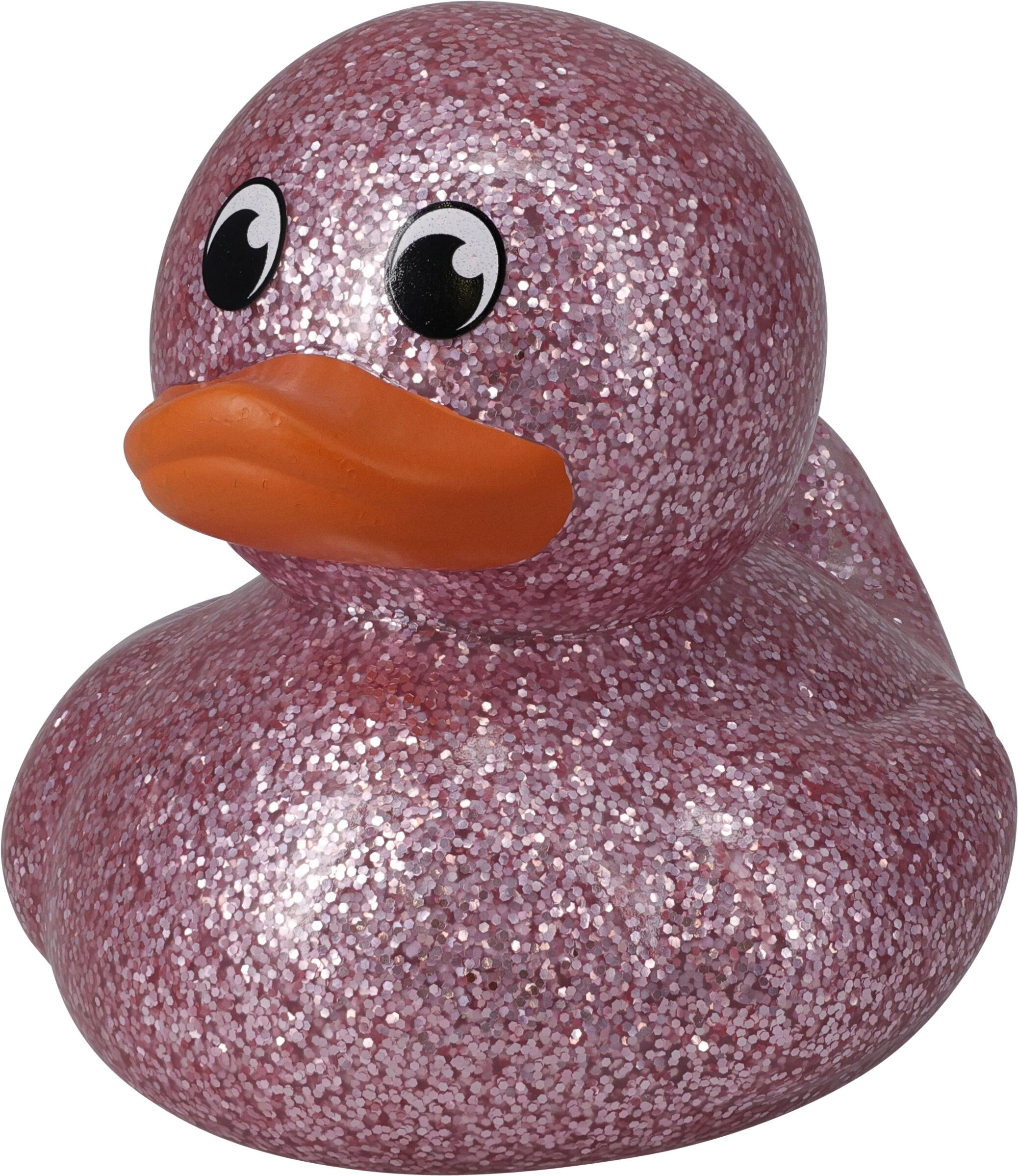Badeend XL met glitter 13cm 4 assorti