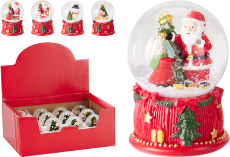 Waterbal Kerst 45mm 4 assorti