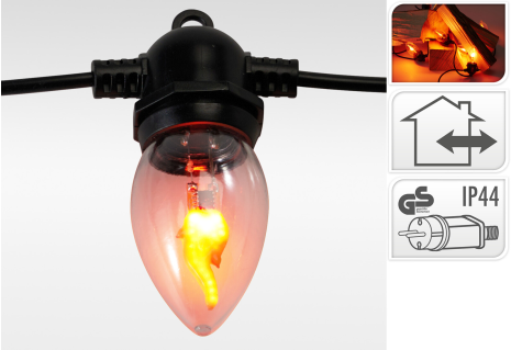 Vlamverlichting 10 lamps buiten