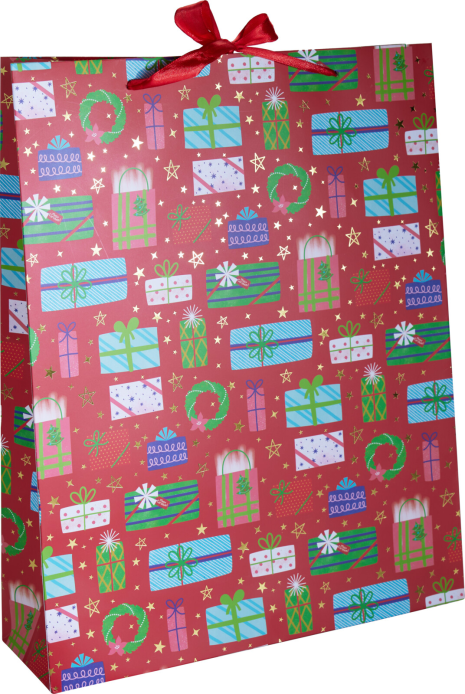 Geschenktas Kado 33x41cm 4 assorti