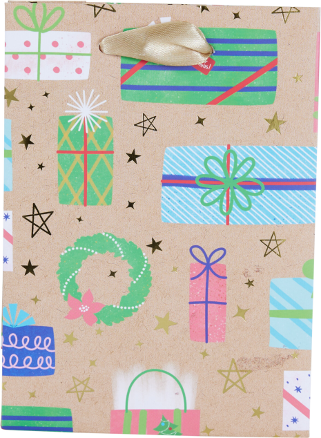 Geschenktas Kado 33x41cm 4 assorti