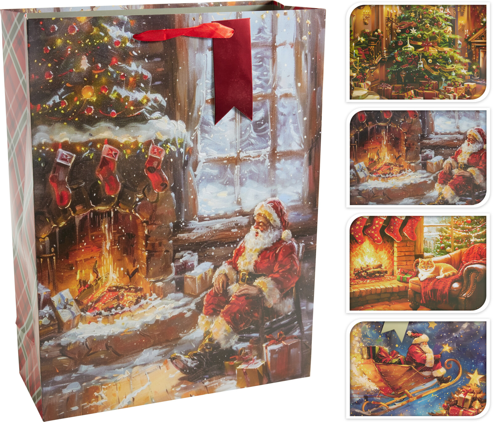 Geschenktas Kerst large 30x40cm -Holiday