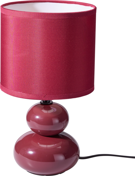 Tafellamp keramieke voet - Rood 16,5x16,5x29,5cm