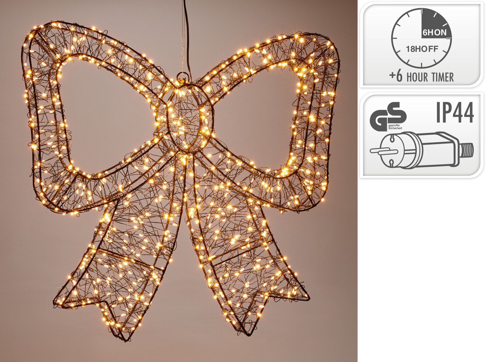 Verlichting 720LED Strik 48x46cm - Warm Wit