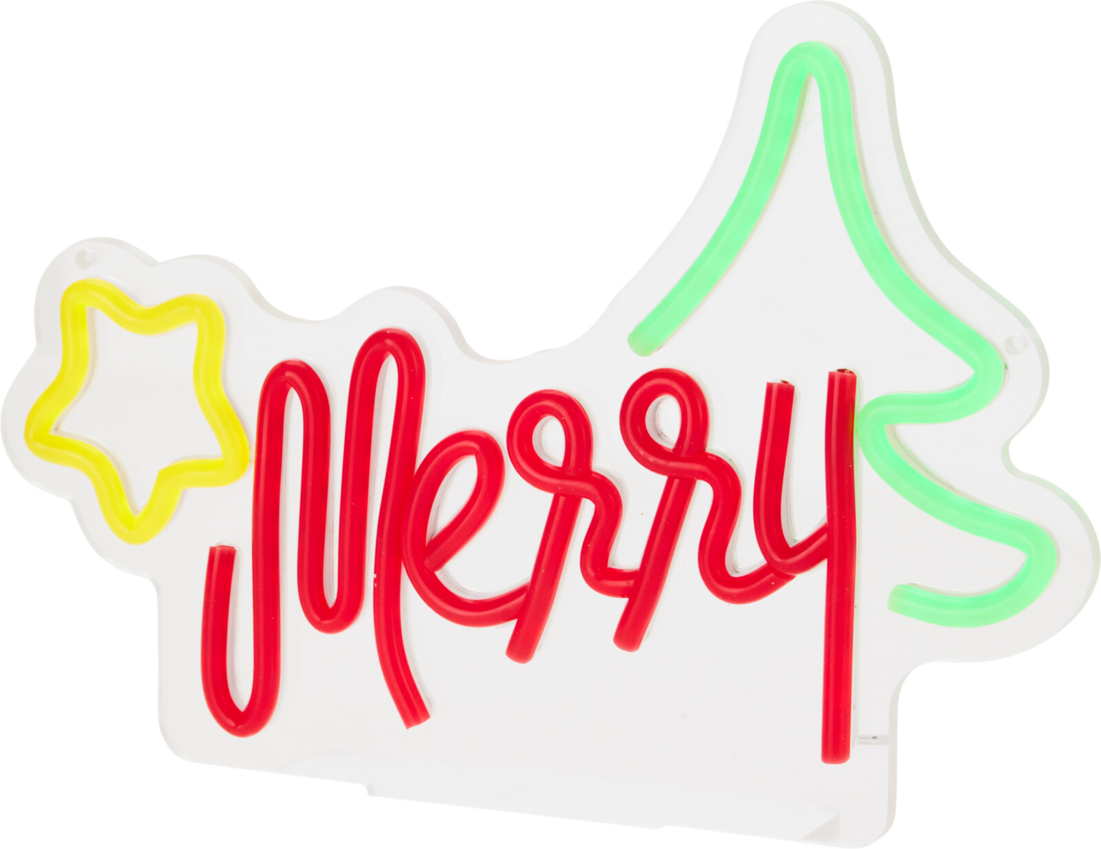 Neon LED Kerst teksten 2 assorti 29x21cm