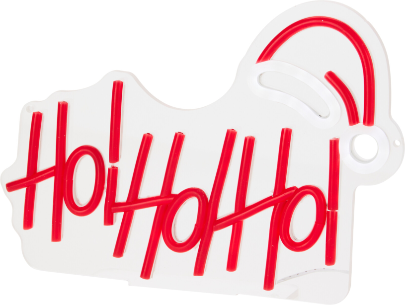 Neon LED Kerst teksten 2 assorti 29x21cm