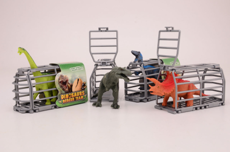 Dino in kooi 4ass. Display