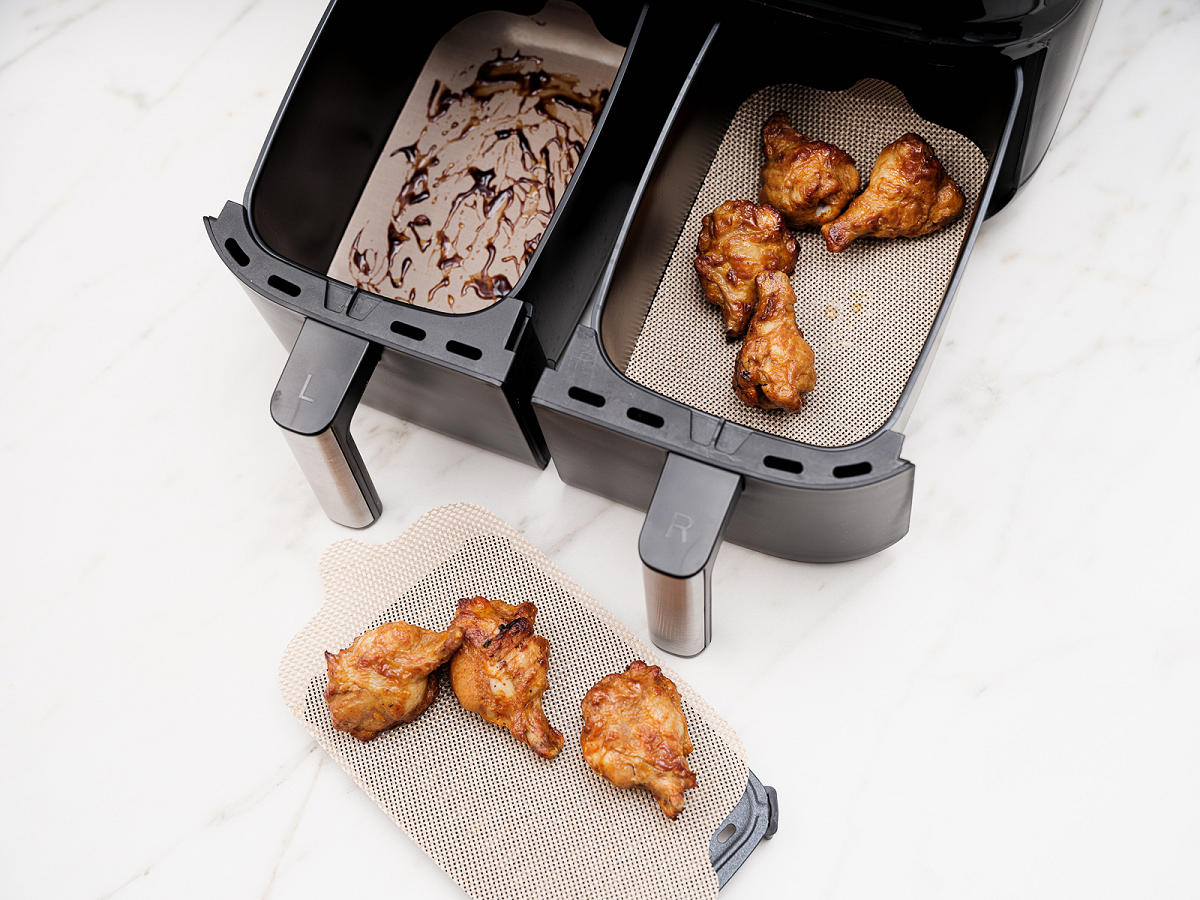 NoStik Friteuse Air Fryer folie dual basket set 4 stuks
