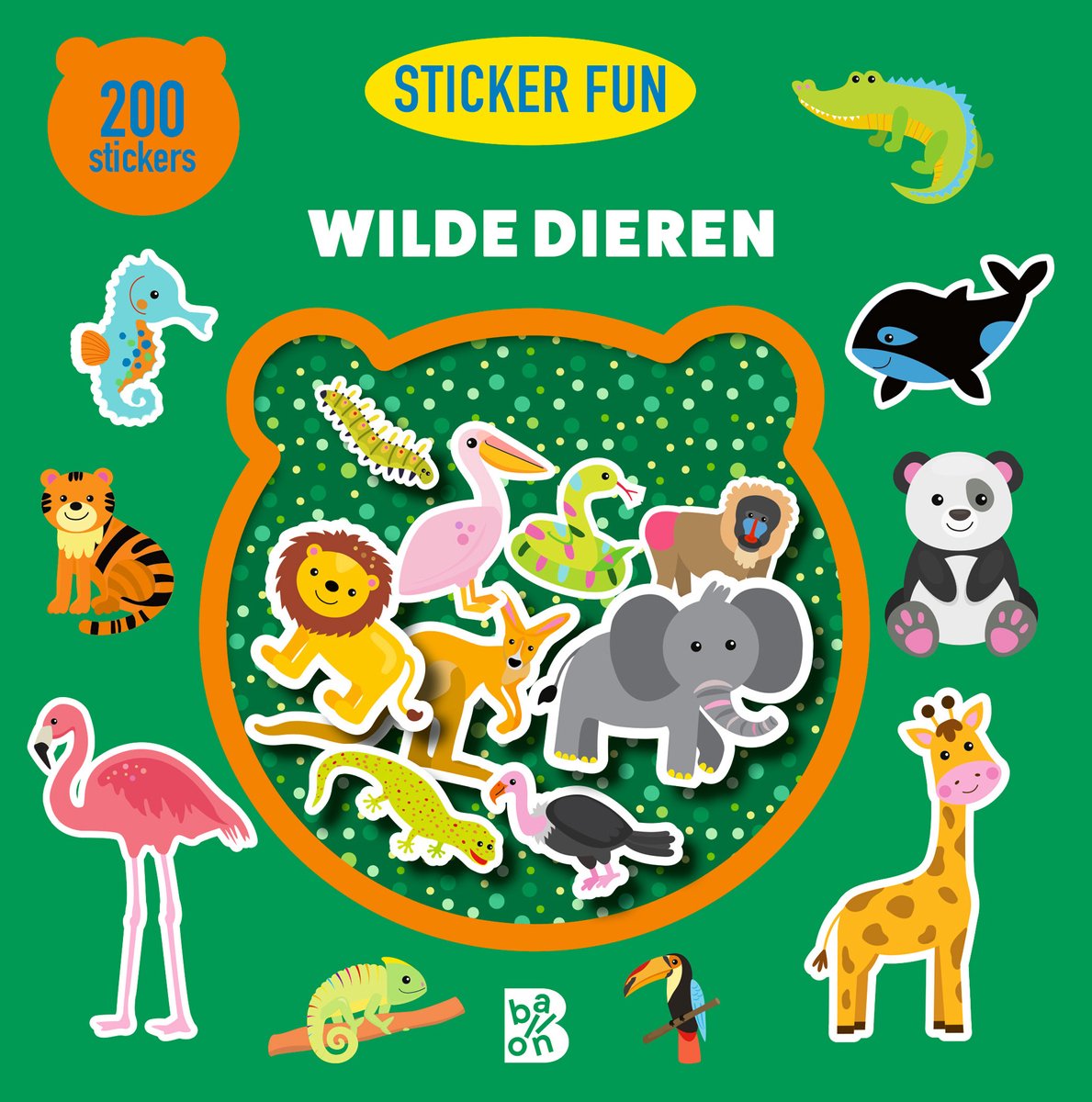 De Ballon - Sticker Fun 200 stickers Wilde dieren